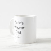 Custom Text Funny Spaß World's passendster Vater-K Kaffeetasse (Vorderseite Links)