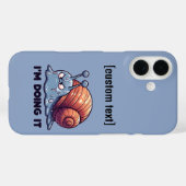 Custom Text Funny Sweaty Snail Motivation Case-Mate iPhone Hülle (Rückseite (Horizontal))