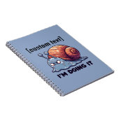 Custom Text Funny Sweaty Snail Motivation Notizblock (Rechte Seite)