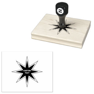 CUSTOM TEXT Gedruckte klassische Holzfarben, Rote Gummistempel