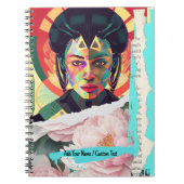 CUSTOM TEXT - Geometrische SchönheitsCollage - Ai Notizblock (Vorderseite)