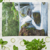 Custom Text Gjain Waterfall, Island Geschirrtuch (Gefaltet)