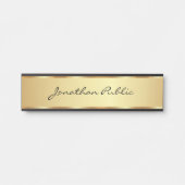 Custom Text Glamour Gold Typografie Script House Türschild (Vorderseite )