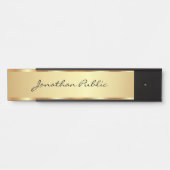 Custom Text Glamour Gold Typografie Script House Türschild (Vorderseite )