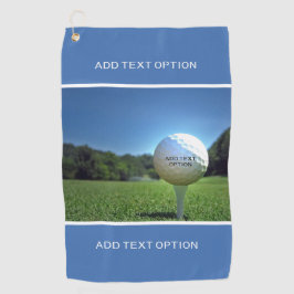 Custom Text Golf Drive Blue Golf Handtuch