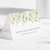 CUSTOM TEXT Green Foliage Botanic Dankeskarte