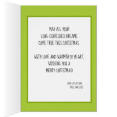 Custom text green Tennis bauble Christmas (Innen (Rechts))