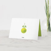 Custom text green Tennis bauble Christmas Card Karte (Rückseite)