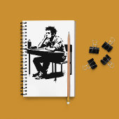 Custom Text Grunge Student Art Notebook Notizblock