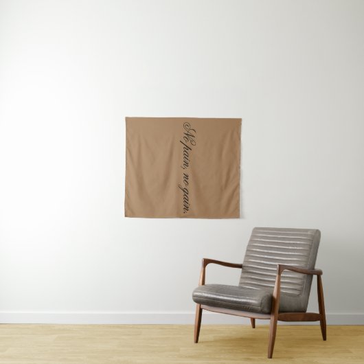 Custom text | gym motivation | And Light Brown, Wandteppich (Beispiel (Horizontal))
