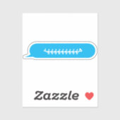 Custom Text Haha Funny Arabisch Blue Text Blase Bl Aufkleber (Blatt)