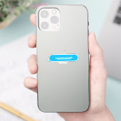 Custom Text Haha Funny Arabisch Blue Text Blase Bl Aufkleber (Telefon)