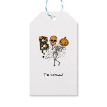 Custom Text Halloween Pumpkin Skeleton Boo