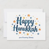 Custom text Happy Hanukkah ✡️, Feiertagskarte (Vorderseite)