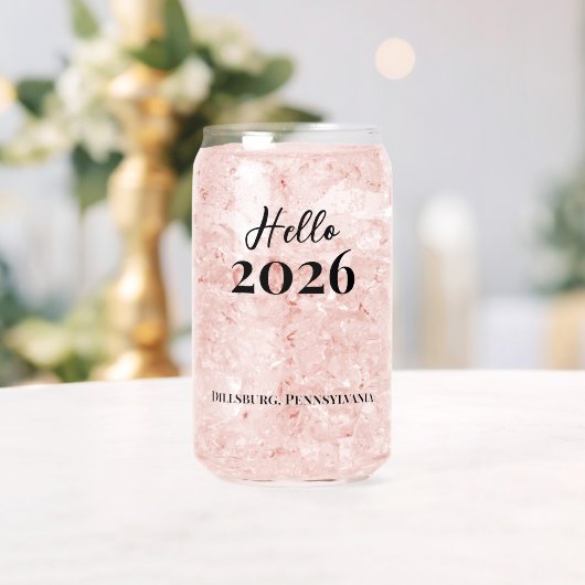 Custom Text Hello 2026 New Years Eve Party Dosenglas (Insitu (Hochzeit))