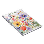 Custom Text Hübsch Summer Floral Notebook Notizblock (Rechte Seite)