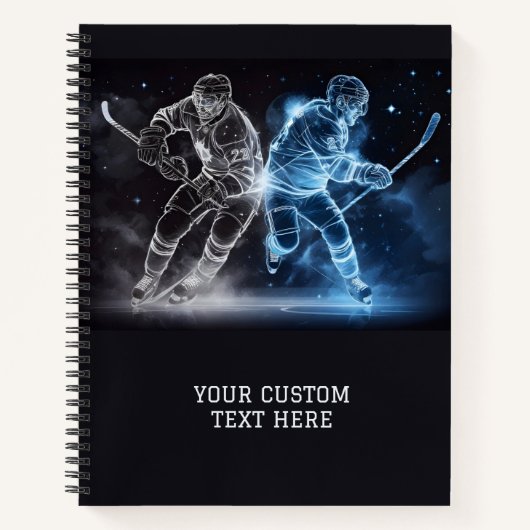 Custom Text Ice Hockey Notizblock (Vorderseite)