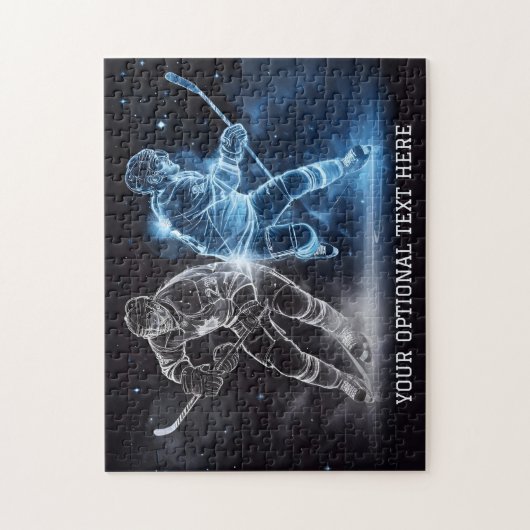 Custom Text Ice Hockey Puzzle (Vertikal)