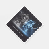 Custom Text Ice Hockey Serviette (Ecke)