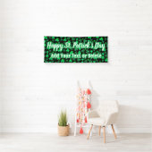 Custom Text Irish Party St Patrick's Day Kleeblatt Banner (Insitu)