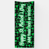 Custom Text Irish Party St Patrick's Day Kleeblatt Banner (Vertikal)