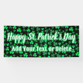 Custom Text Irish Party St Patrick's Day Kleeblatt Banner (Horizontal)