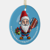 🎾🎄Custom text, Jingle Smash Keramik Ornament (Rechts)