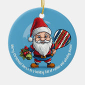 🎾🎄Custom text, Jingle Smash Keramik Ornament (Vorne)