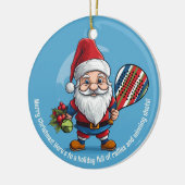 🎾🎄Custom text, Jingle Smash Keramik Ornament (Links)