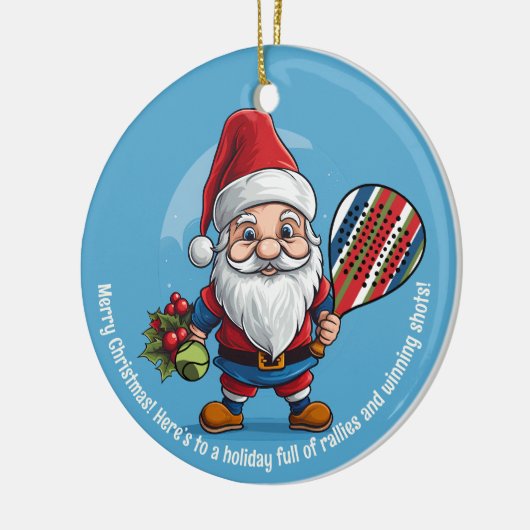 🎾🎄Custom text, Jingle Smash Keramik Ornament (Links)