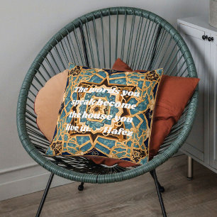 Custom Text Khatam Marquetry iranische Kunstgesche Kissen