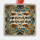 Custom Text Khatam Marquetry iranische Kunstgesche Ornament Aus Metall (Vorne)