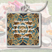 Custom Text Khatam Marquetry iranische Kunstgesche Schlüsselanhänger