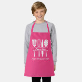 Custom Text Kiteküche Monogram GRILLEN Koch Backge Schürze (Getragen)