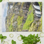 Custom Text Klifbrekkufossar, Island Geschirrtuch (Gefaltet)