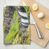 Custom Text Klifbrekkufossar, Island Geschirrtuch (Viertel Falte)