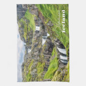 Custom Text Klifbrekkufossar, Island Geschirrtuch (Vertikal)