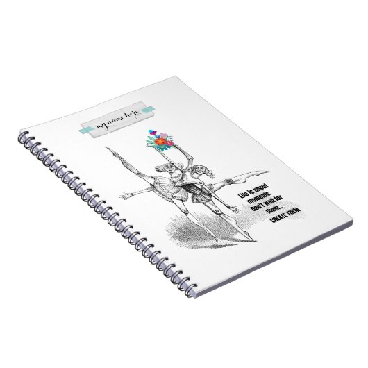 CUSTOM TEXT - Lass uns tanzen Notizblock (Rechte Seite)