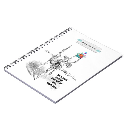 CUSTOM TEXT - Lass uns tanzen Notizblock (Linke Seite)