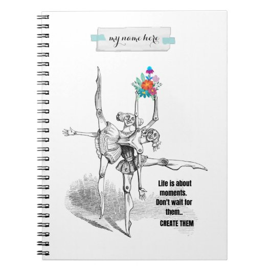 CUSTOM TEXT - Lass uns tanzen Notizblock (Vorderseite)