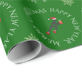 Custom Text Läufer mit Geschenk Weihnachten grün Geschenkpapier (Rolleneckpunkt)