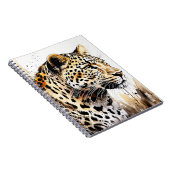 CUSTOM TEXT : Leopard Notebook Journal Notizblock (Rechte Seite)