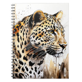 CUSTOM TEXT : Leopard Notebook Journal Notizblock