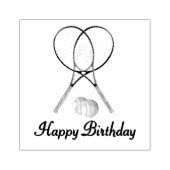 Custom Text like Birthday Tennis Sports Gummistempel (Prägung)