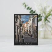 Custom Text Lissabon Street, Portugal Postcard Postkarte (Stehend Vorderseite)