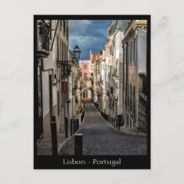 Custom Text Lissabon Street, Portugal Postcard Postkarte
