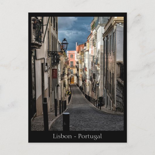 Custom Text Lissabon Street, Portugal Postcard Postkarte (Vorderseite)