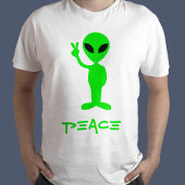 Custom Text Little Green Man T-Shirt