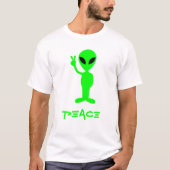 Custom Text Little Green Man T-Shirt (Vorderseite)