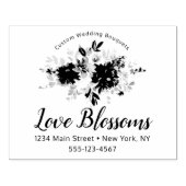 Custom Text & Logo Florist Business Bouquet Gummistempel (Prägung)